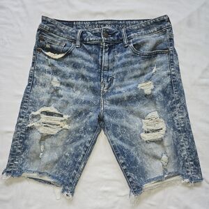 American Eagle AirFlex Distressed Denim Shorts Men’s Size 32 Cutoff Jean Shorts